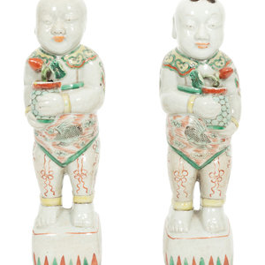 A Pair of Chinese Porcelain Figures