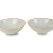 A Pair of Chinese Qingbai Porc