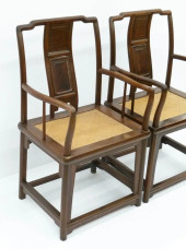 A PAIR OF CHINESE ROSEWOOD CHA