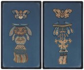 A PAIR OF CHINESE SILK EMBROID