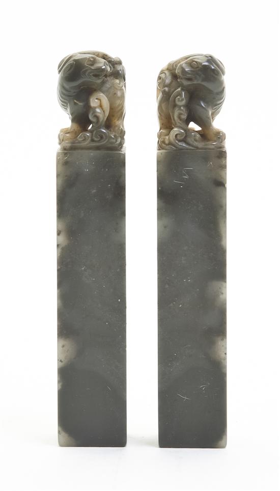 A Pair of Chinese Stone Seal Stamps