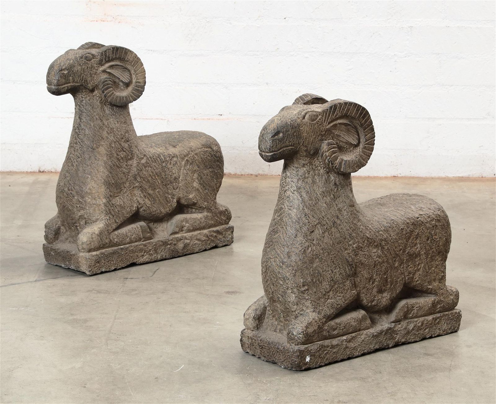 A PAIR OF CHINESE STONE MODELS OF