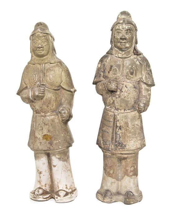 A Pair of Chinese Straw-Glazed