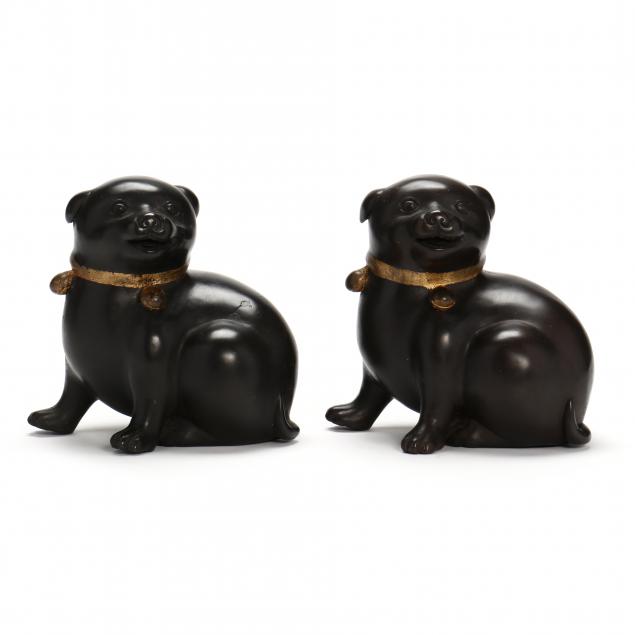 A PAIR OF CHINESE STYLE PARCEL GILT