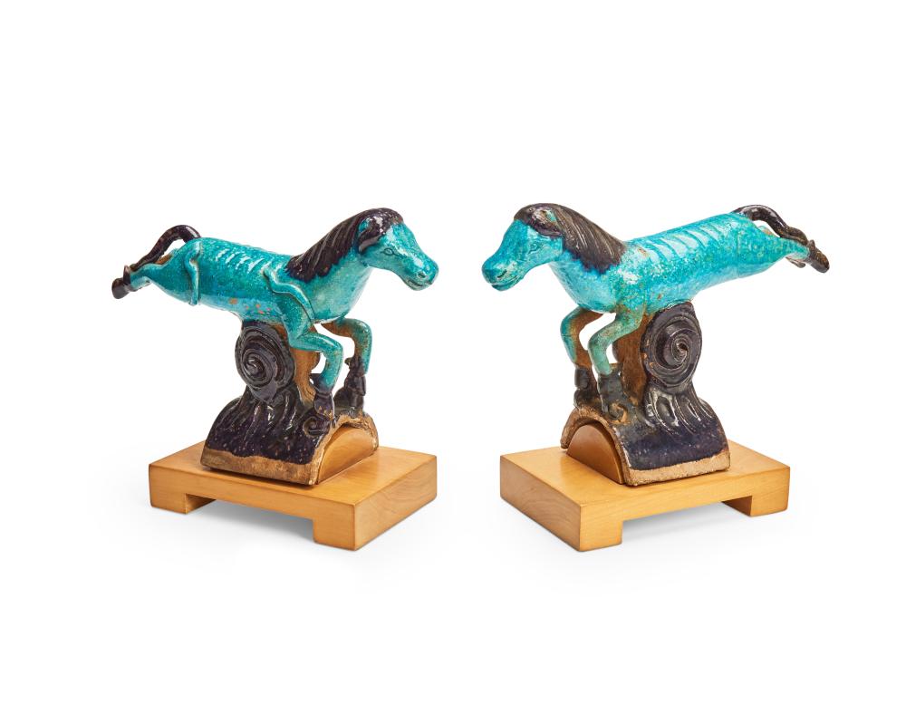 A PAIR OF CHINESE TURQUOISE