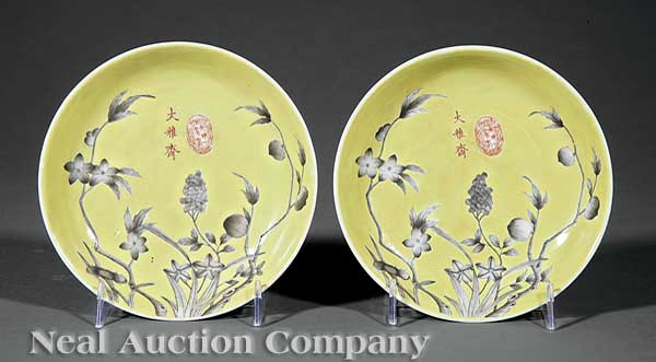 A Pair of Chinese Yellow-Ground