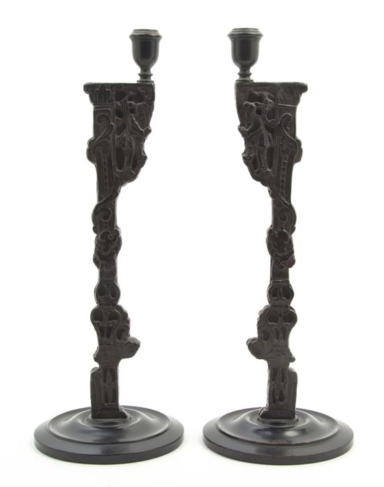 A Pair of Chinoiserie Carved