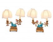 A PAIR OF CHINOISERIE GILT-BRO