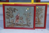A PAIR OF CHINOISERIE NEEDLEPO