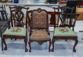 A PAIR OF CHIPPENDALE STYLE SI
