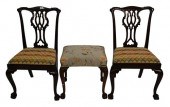 A PAIR OF CHIPPENDALE STYLE SI