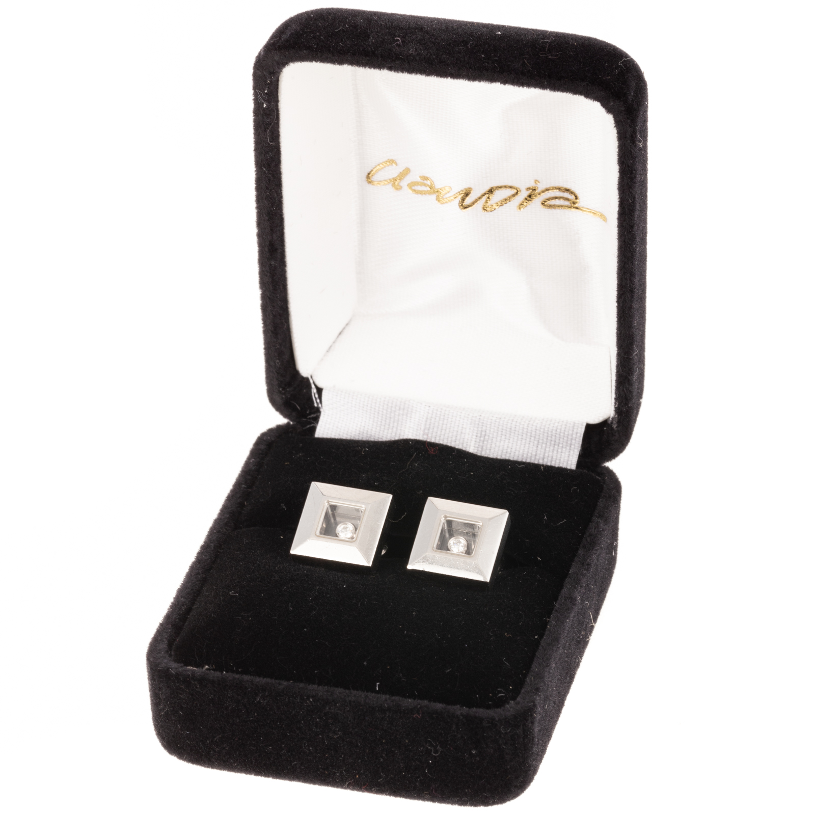 A PAIR OF CHOPARD "HAPPY DIAMOND"