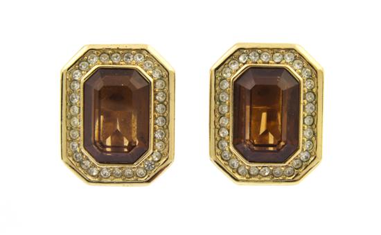 A Pair of Christian Dior Amber