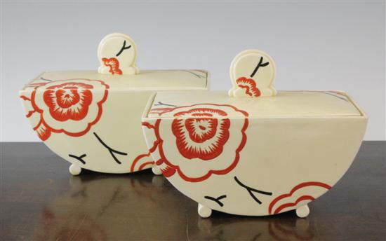 A pair of Clarice Cliff Biarritz