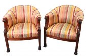 A PAIR OF CLUB CHAIRSA Pair of