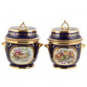 A PAIR OF COALPORT ICE PAILS/F