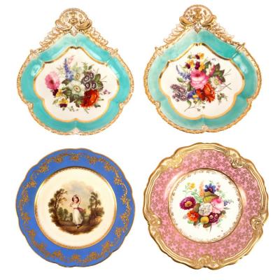 A pair of Coalport Union Service