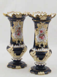 A pair of Coalport vases in