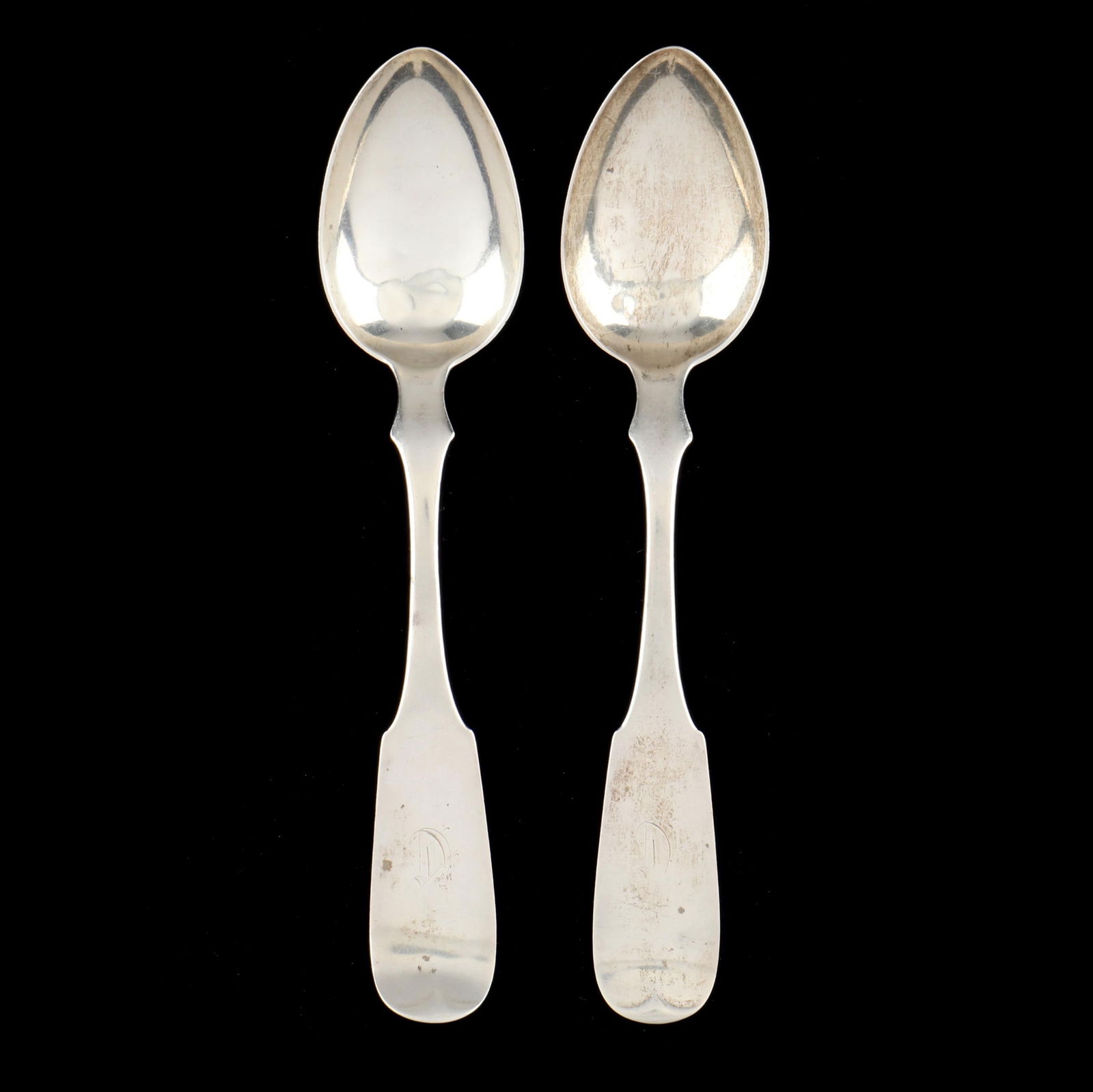 A PAIR OF COIN SILVER