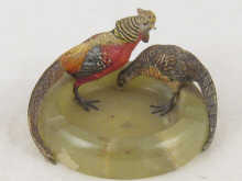 A pair of cold painted bronze
