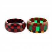 A PAIR OF COLORFUL SHULTZ BAKE