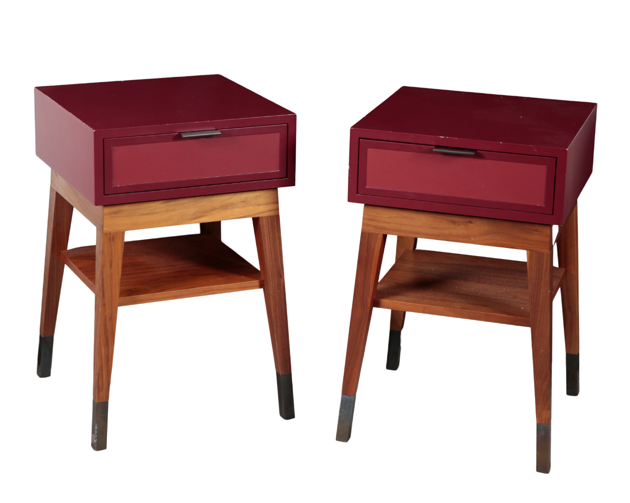 A PAIR OF CONTEMPORARY BEDSIDE