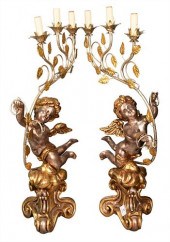 A PAIR OF CONTEMPORARY CARVED