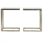 A PAIR OF CONTEMPORARY CHROME