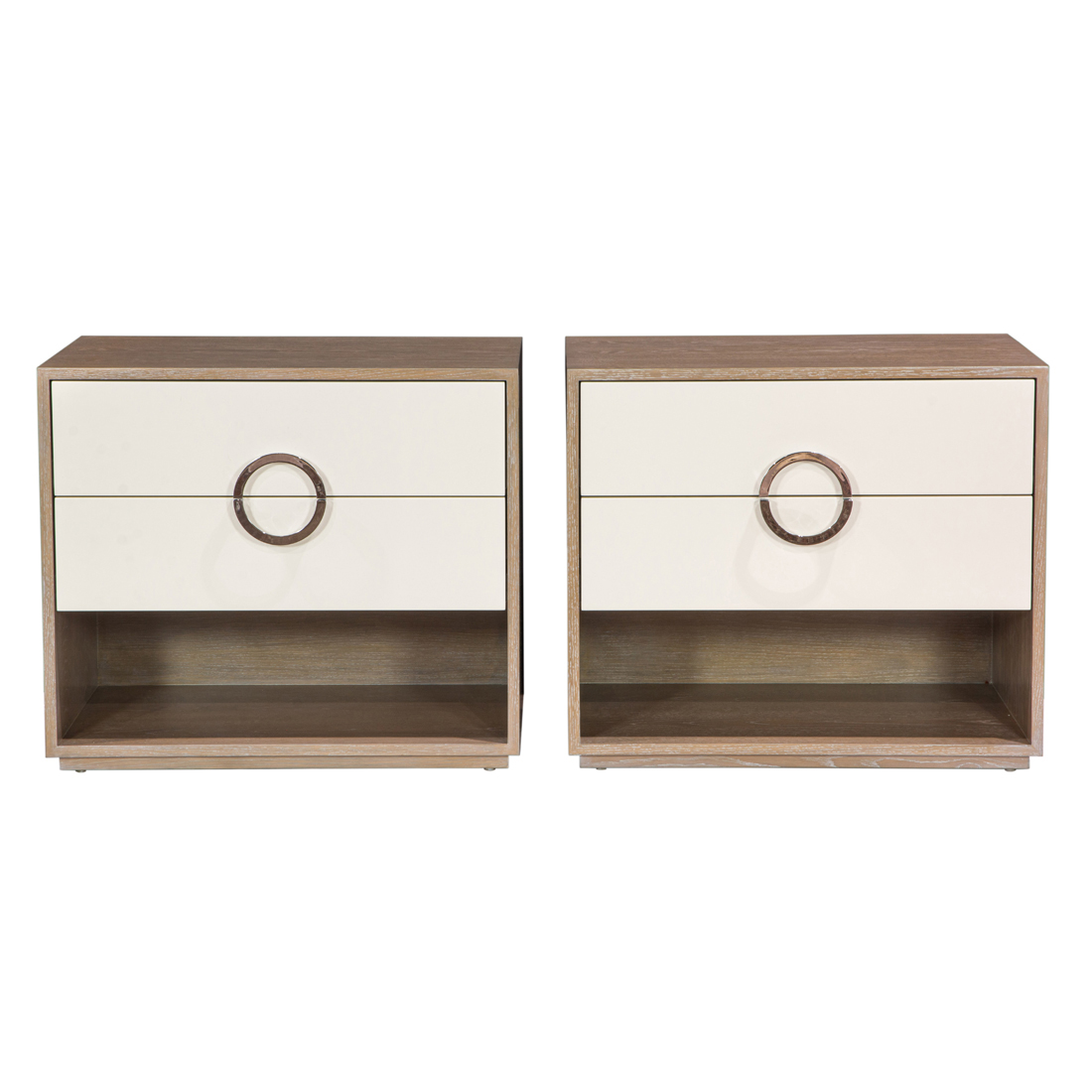 A PAIR OF CONTEMPORARY CREAM