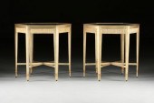 A PAIR OF CONTEMPORARY GLASS T