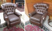 A PAIR OF CONTEMPORARY LEATHER
