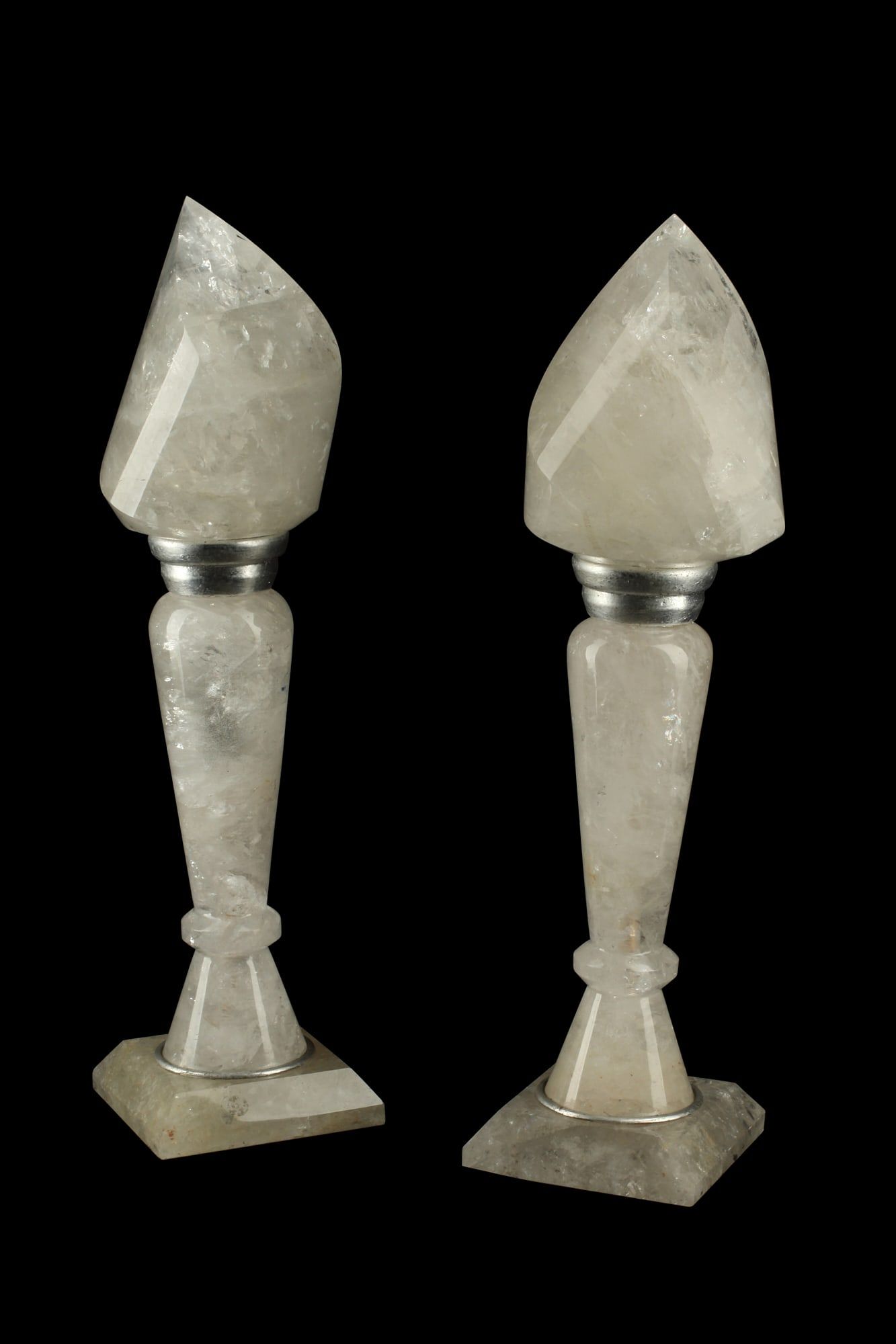 A PAIR OF CONTEMPORARY METAL