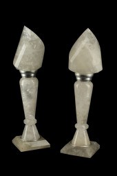 A PAIR OF CONTEMPORARY METAL T