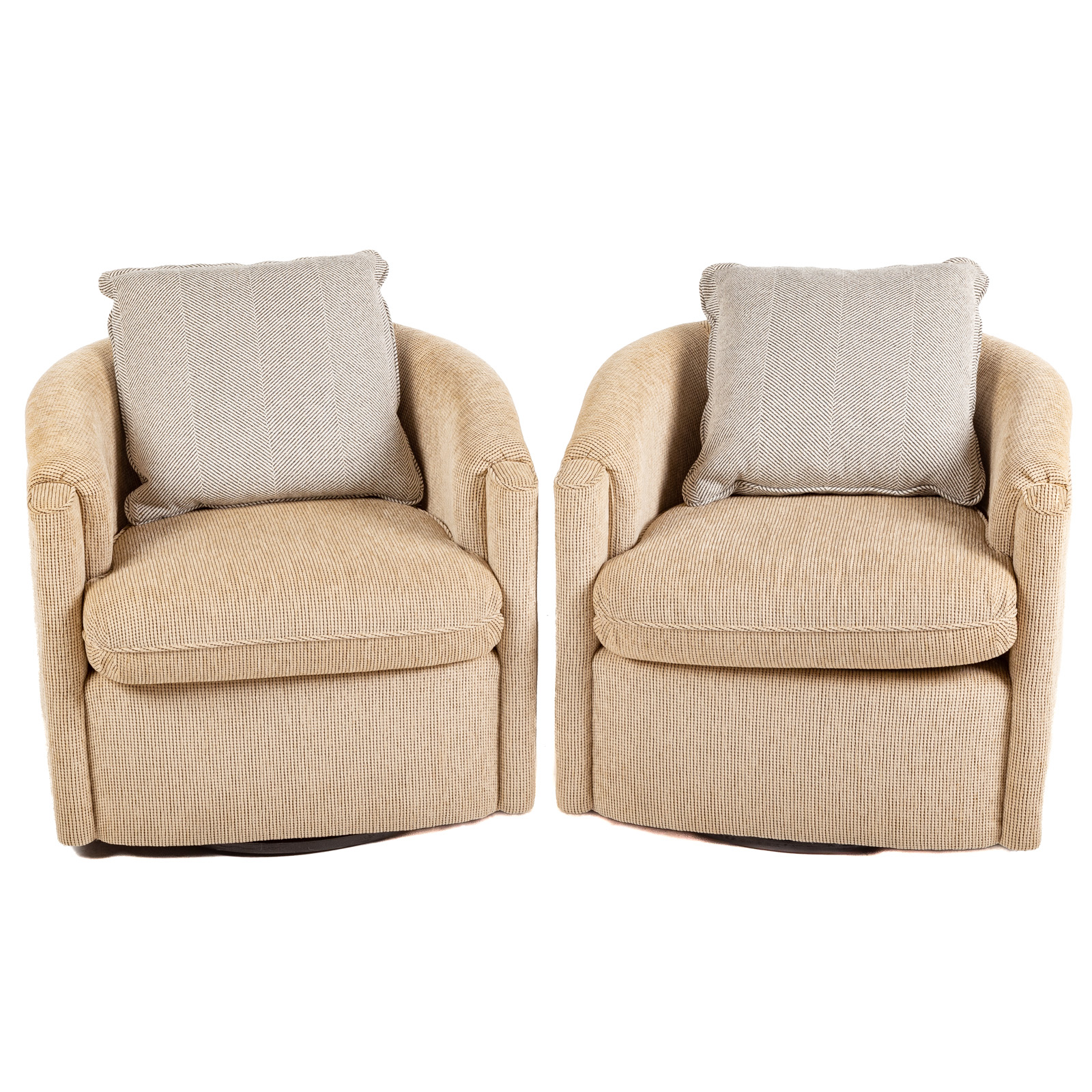 A PAIR OF CONTEMPORARY SWIVEL