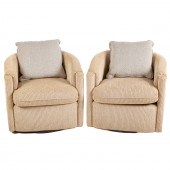 A PAIR OF CONTEMPORARY SWIVEL