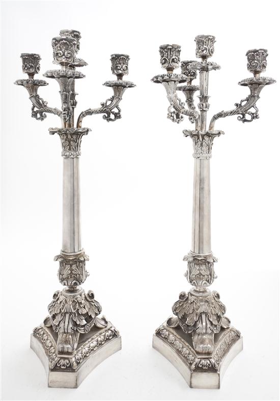 * A Pair of Continental Silverplate