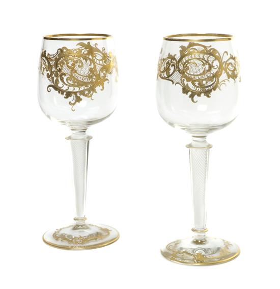 * A Pair of Continental Glass