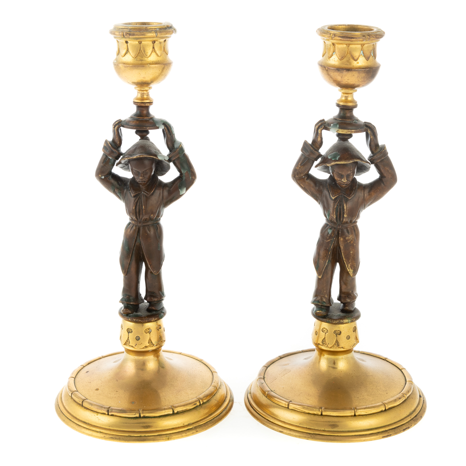 A PAIR OF CONTINENTAL BRONZE
