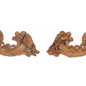 A Pair of Continental Carved