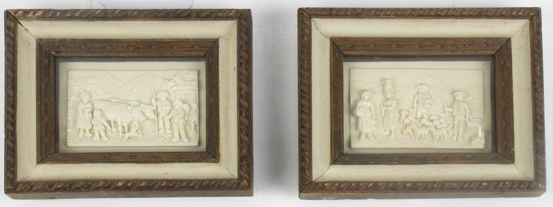 A PAIR OF CONTINENTAL FAUX IVORY