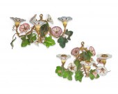 A PAIR OF CONTINENTAL FLORAL W