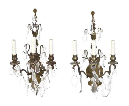 A Pair of Continental Gilt Metal