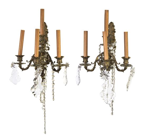 A Pair of Continental Gilt Metal