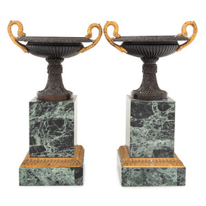 A Pair of Continental Gilt and