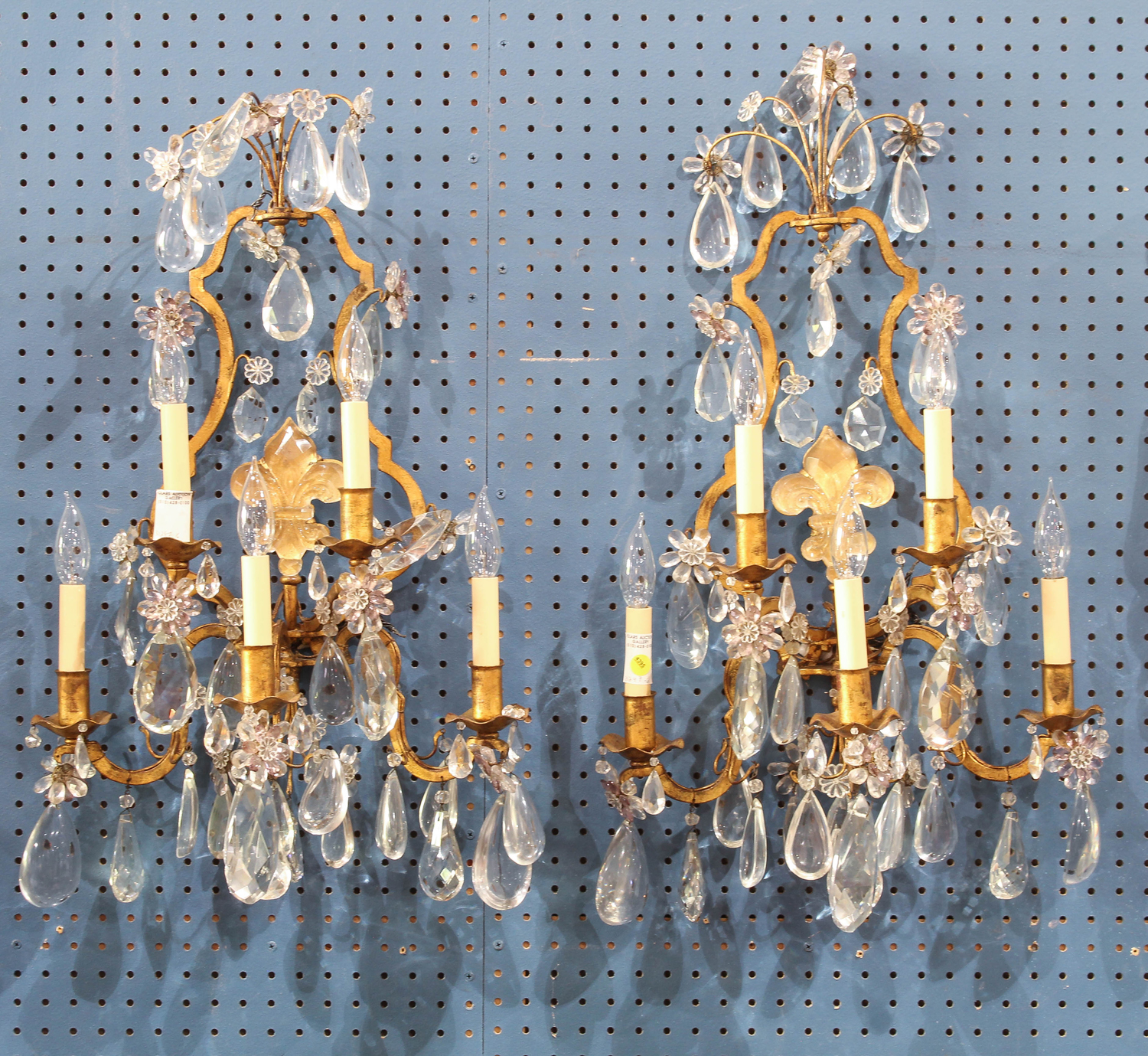 A PAIR OF CONTINENTAL GILT WALL