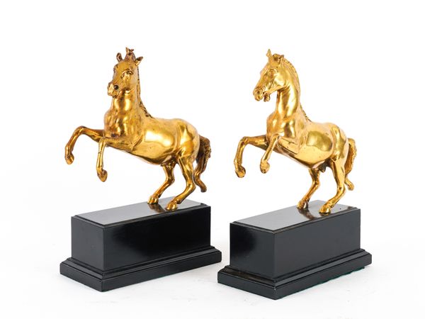 A PAIR OF CONTINENTAL GILT-BRONZE