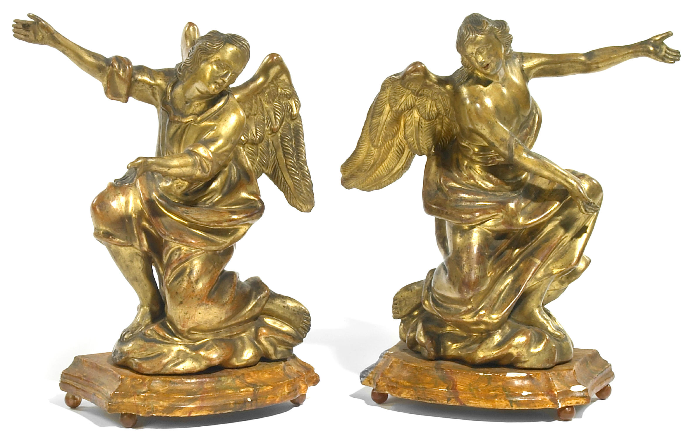 A pair of Continental giltwood