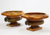 A PAIR OF CONTINENTAL GLAZED M