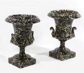 A PAIR OF CONTINENTAL GLAZED E