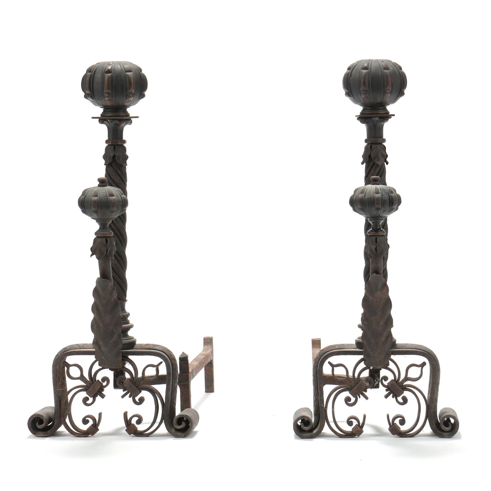A PAIR OF CONTINENTAL IRON AND